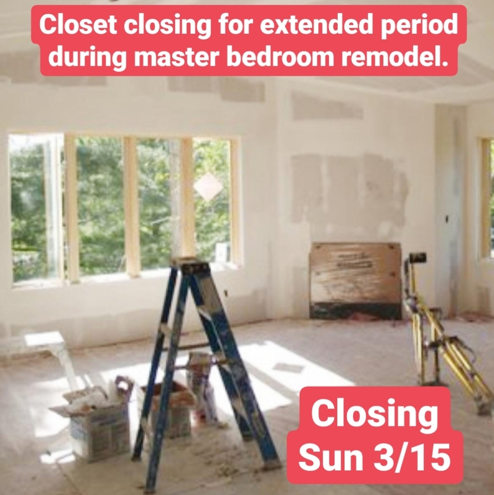 CLOSET CLOSES SUN 3/15